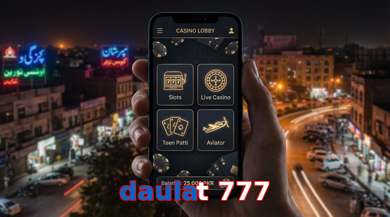 Main screen of Daulat 777 app page for PK players