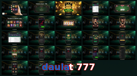 Main screen of Daulat 777 bet page for PK players