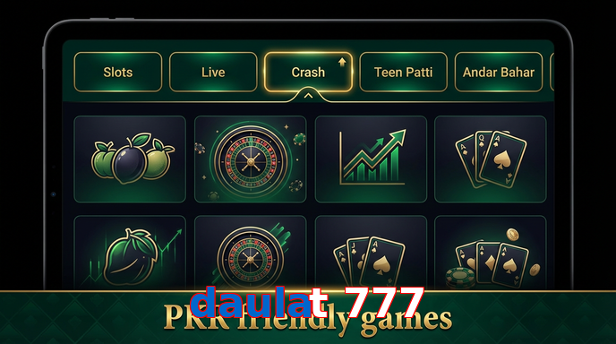 Game list for Daulat 777 games section