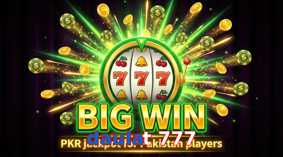 Big win animation on Daulat 777 slot game